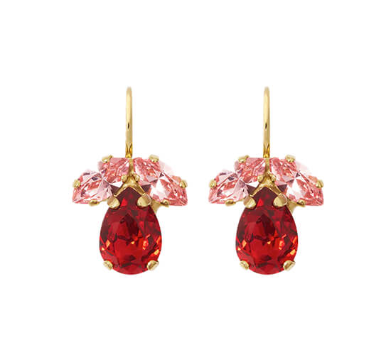Scarlet Combo - Petite Timo örhängen crystal rhodium