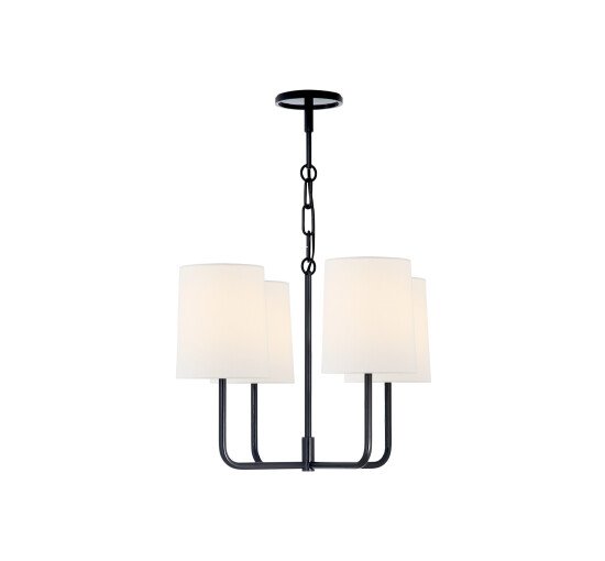 Charcoal/Linen - Go Lightly Chandelier Charcoal/Linen Small