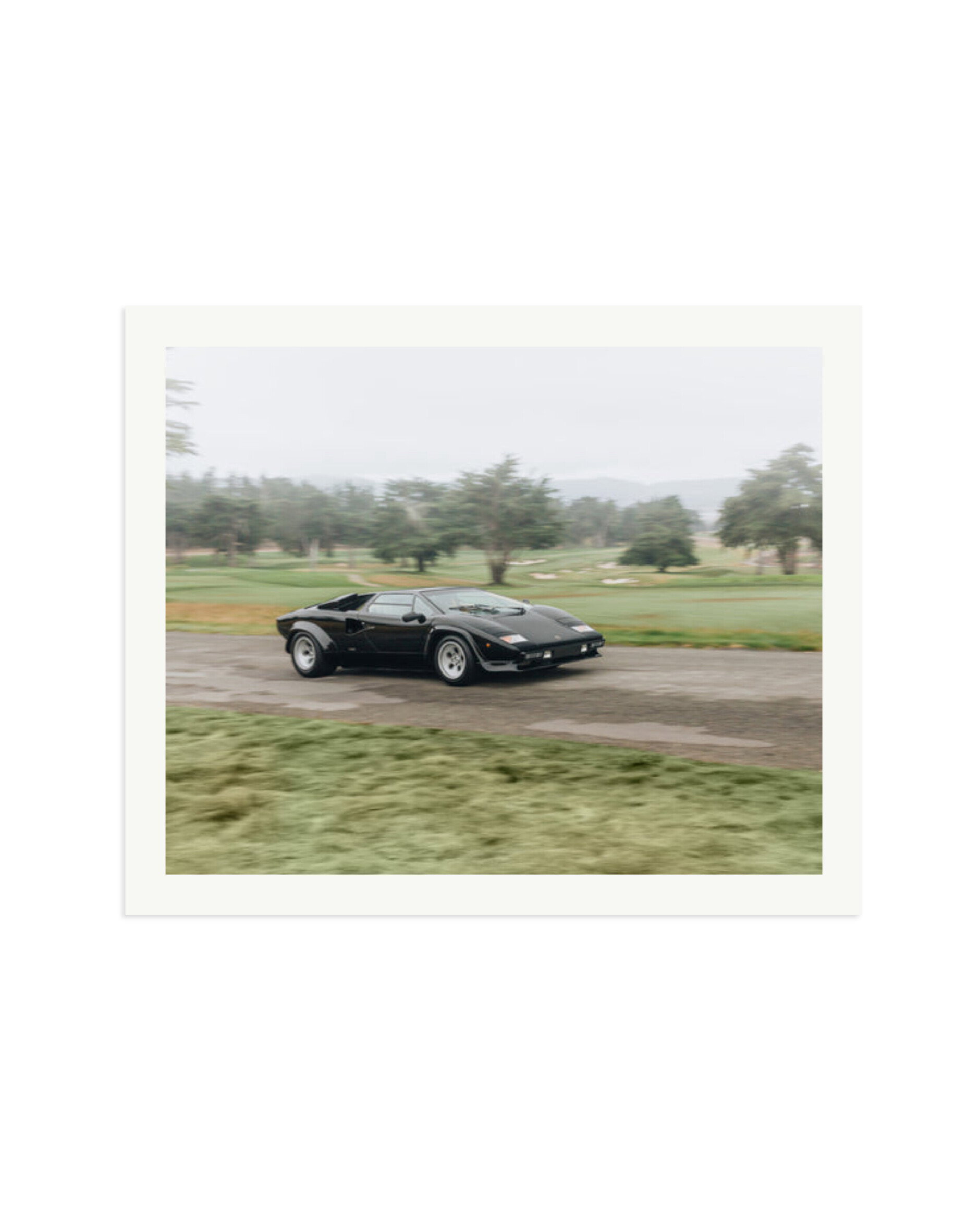 Black Lamborghini Countach Print Only / XXL