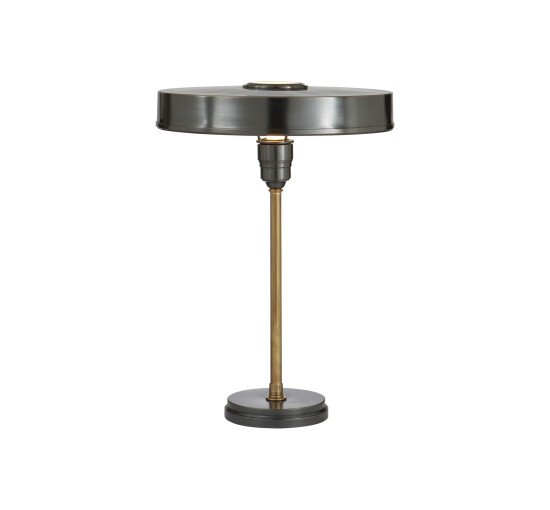 Bronze/Antique Brass - Carlo Table Lamp Polished Nickel and Antique White