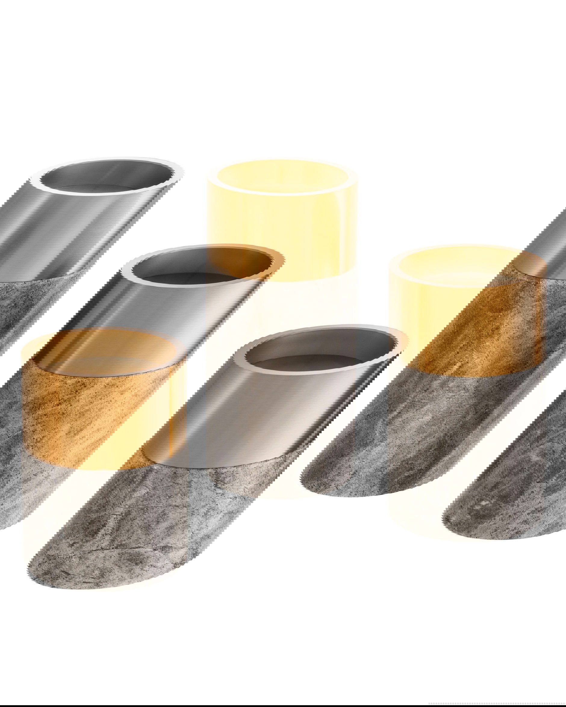 Sierra ljushållare grå/mässing