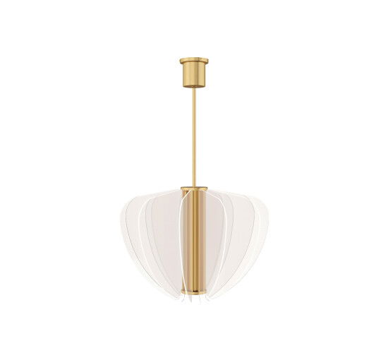 Plated Brass - Nyra 28" Chandelier Plated Brass