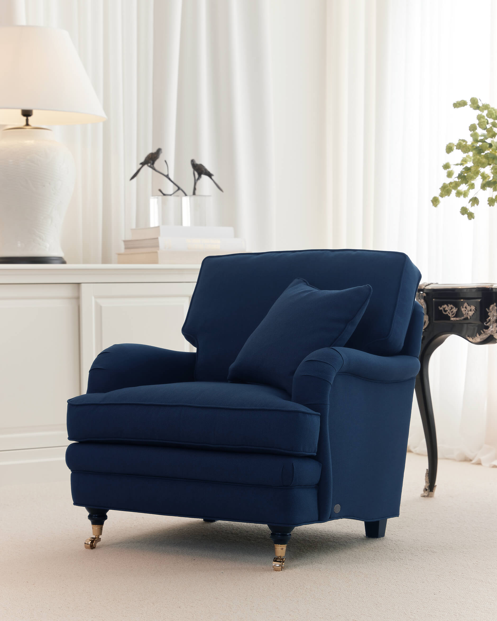 Howard Heritage fåtölj indigo