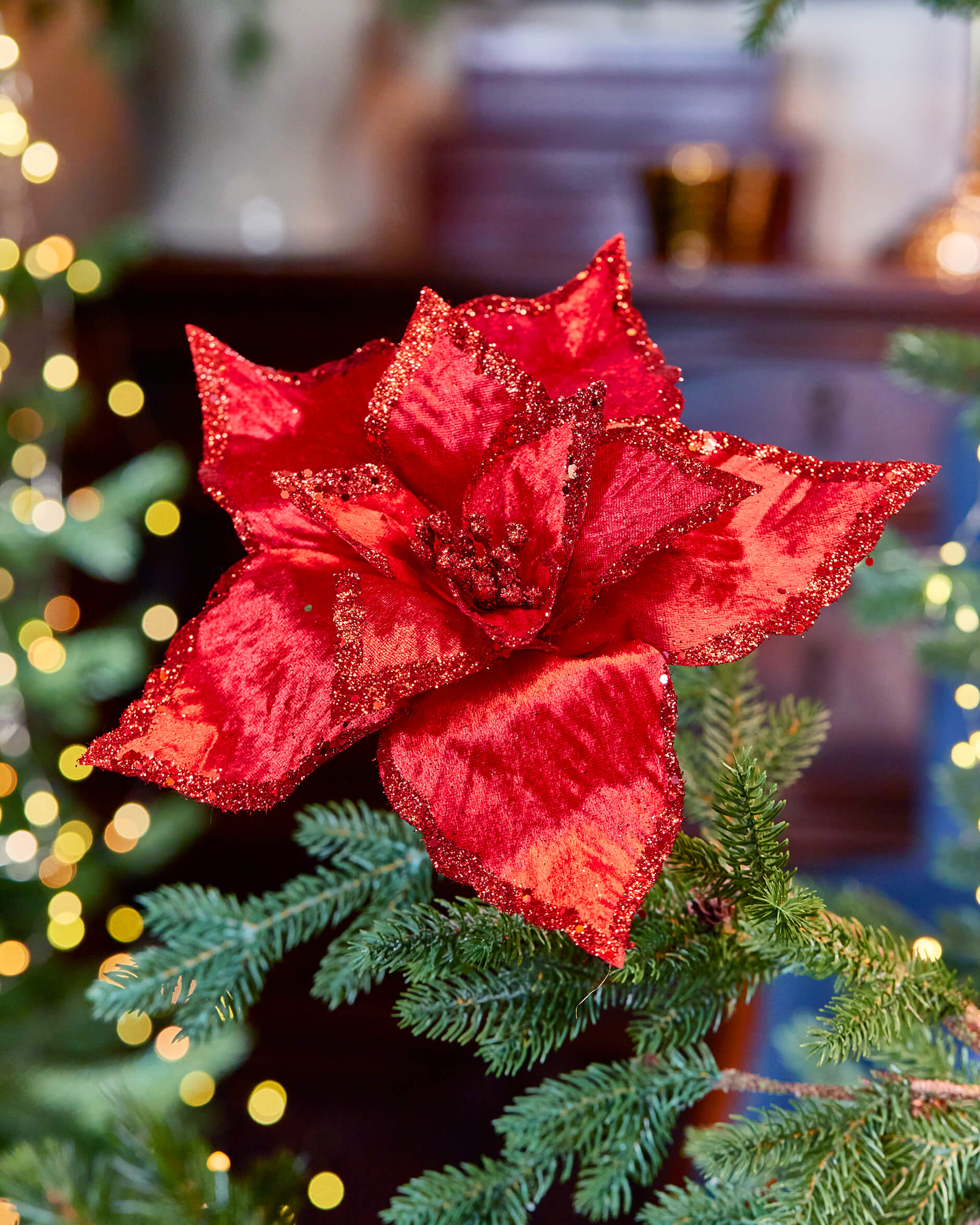 Simone blomma juldekoration röd