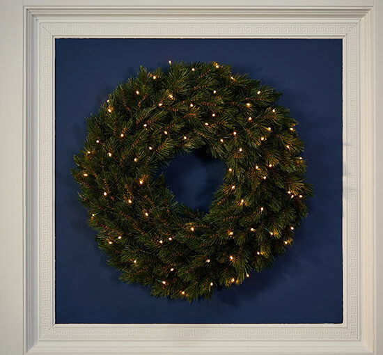 Frost Christmas Wreath Lights 60cm