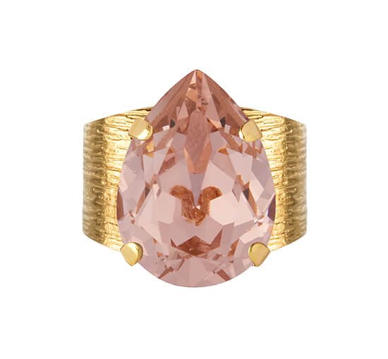 Guld - Classic Drop ring vintage rose