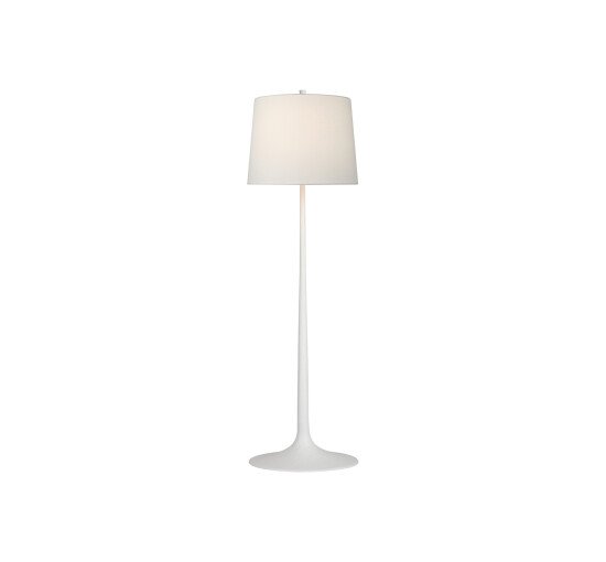 White - Oscar Sculpted Floor Lamp White Large