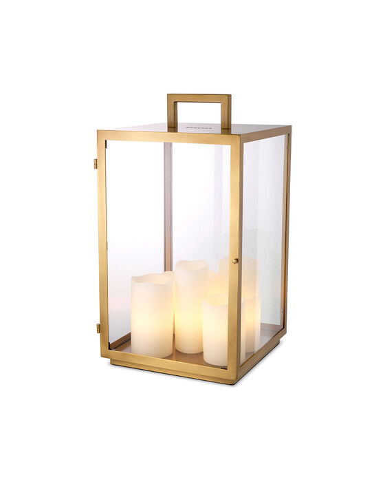 Debonair bordslampa antik mässing