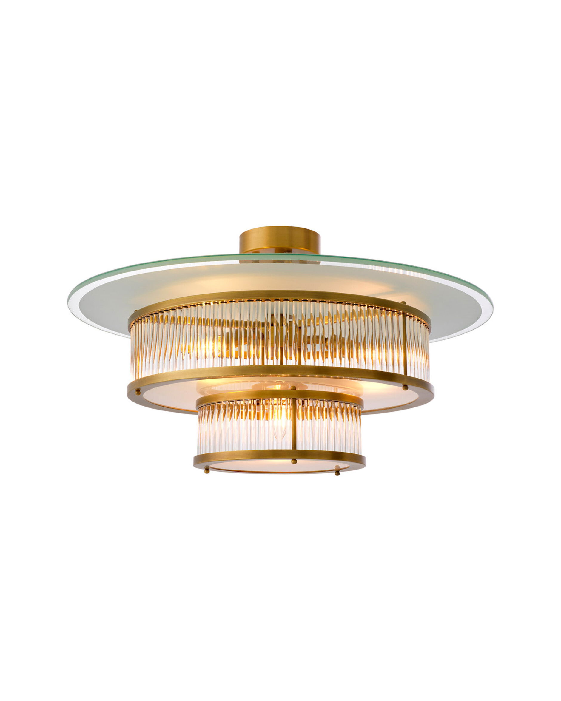 Frederic taklampa antik mässing