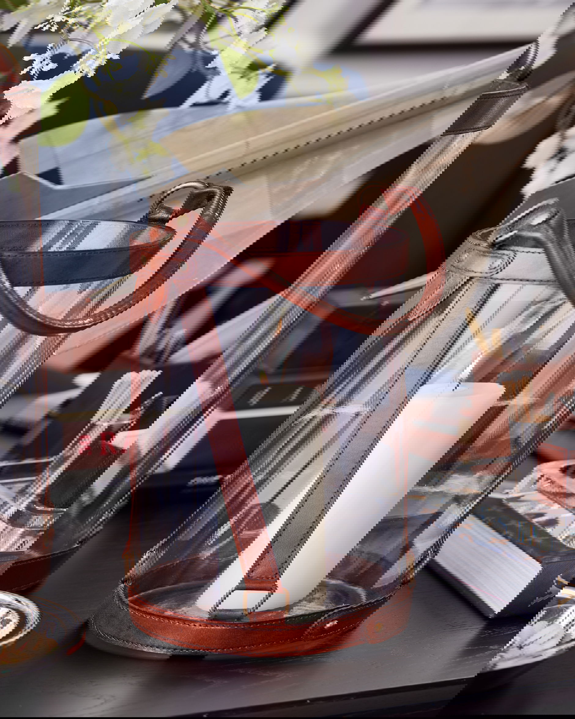 Kensington Glaslaterne Leder