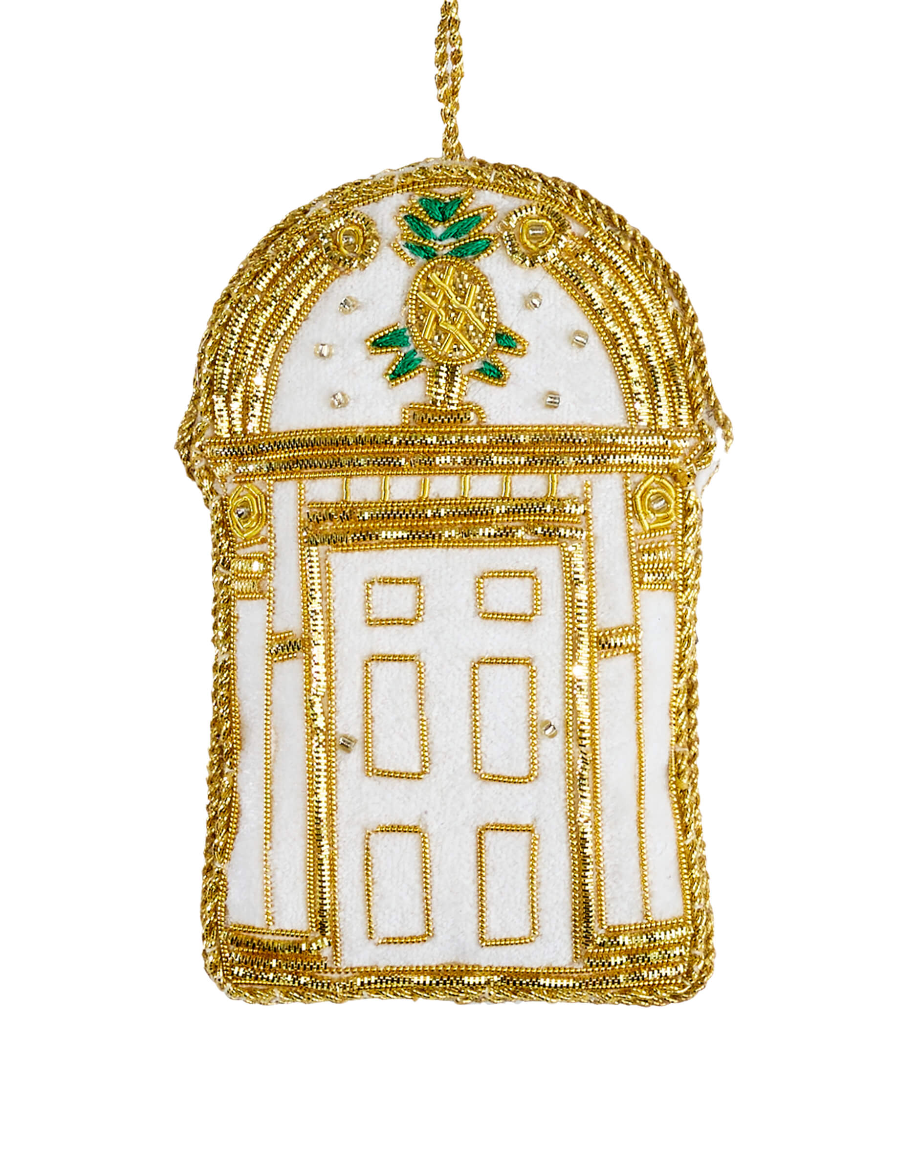 Westminister dörr julgransdekoration vit