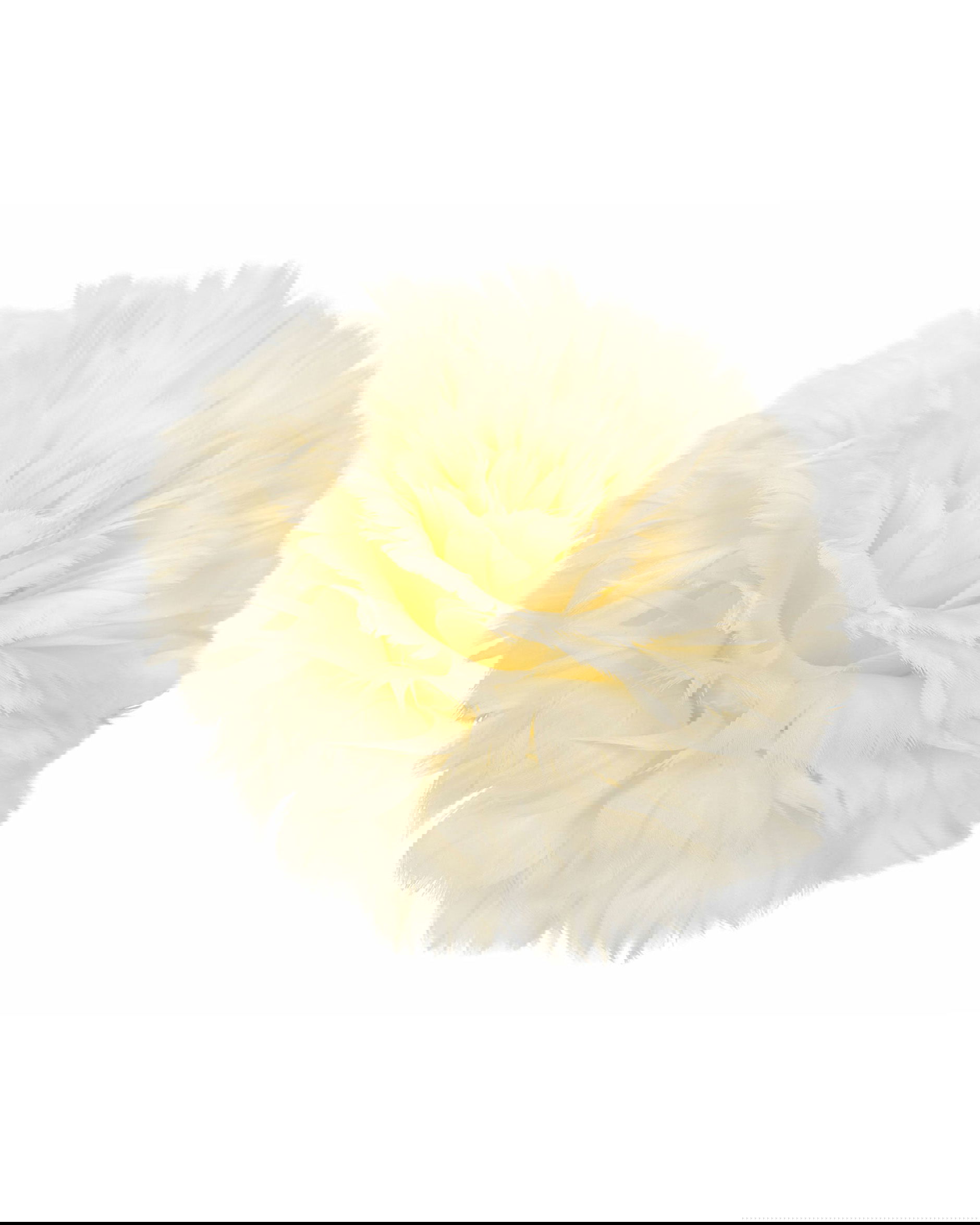 Feather flower clip ivory