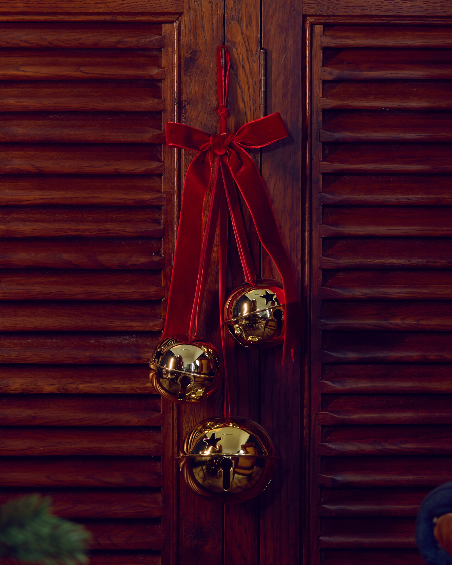 Jingle Bells Dekoration rot/gold