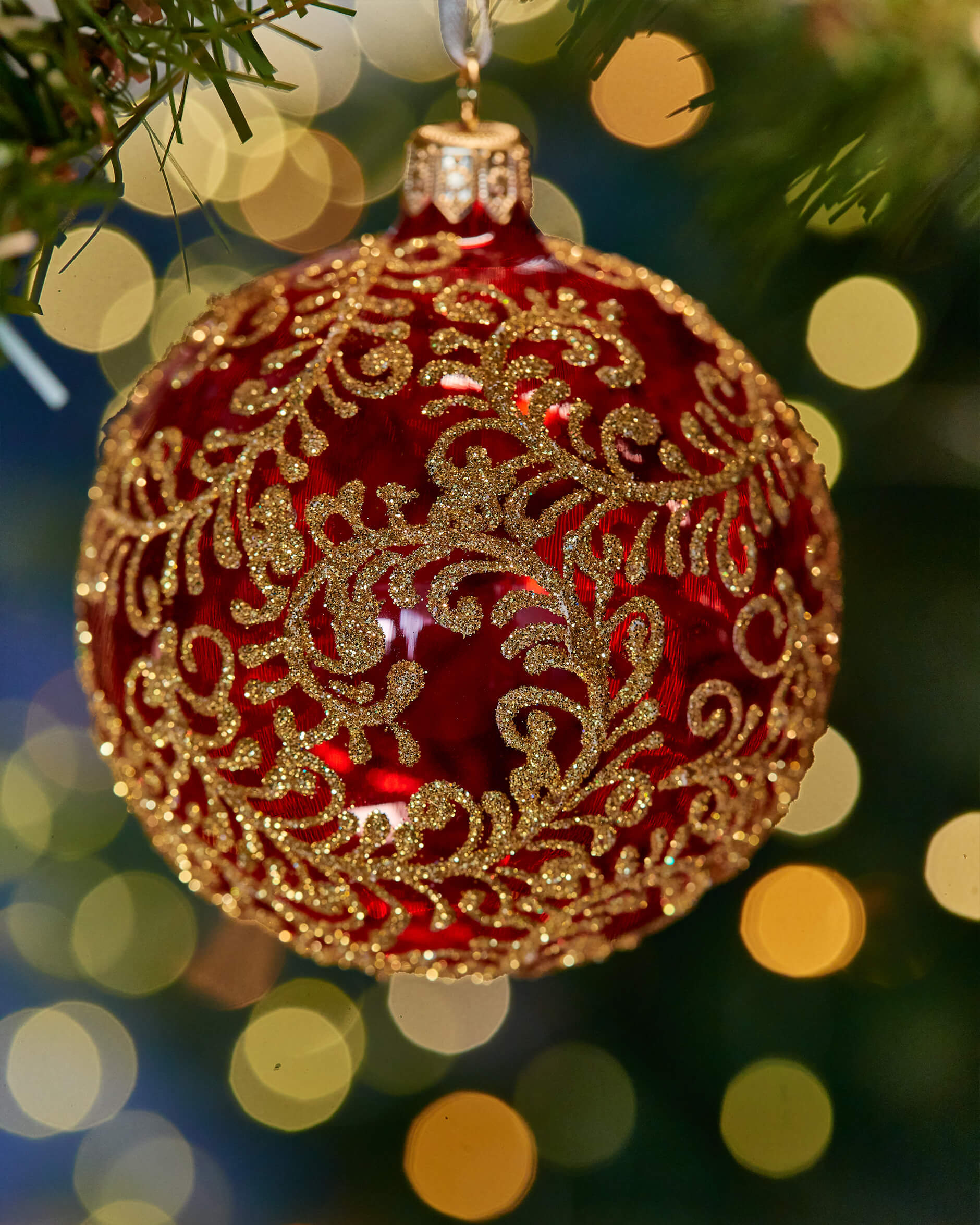 Lux Amelia julkula röd transparent 8cm