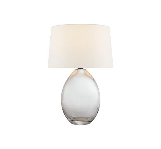 Clear Glass - Myla Wide Table Lamp White Medium