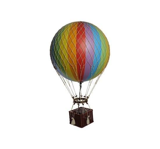 Veelkleurig - Jules Verne heteluchtballon LED regenboog