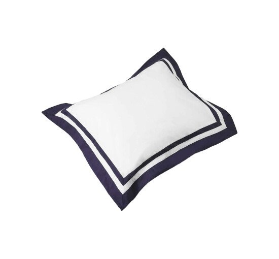White/Blue - Belgravia Pillowcase Blue/white