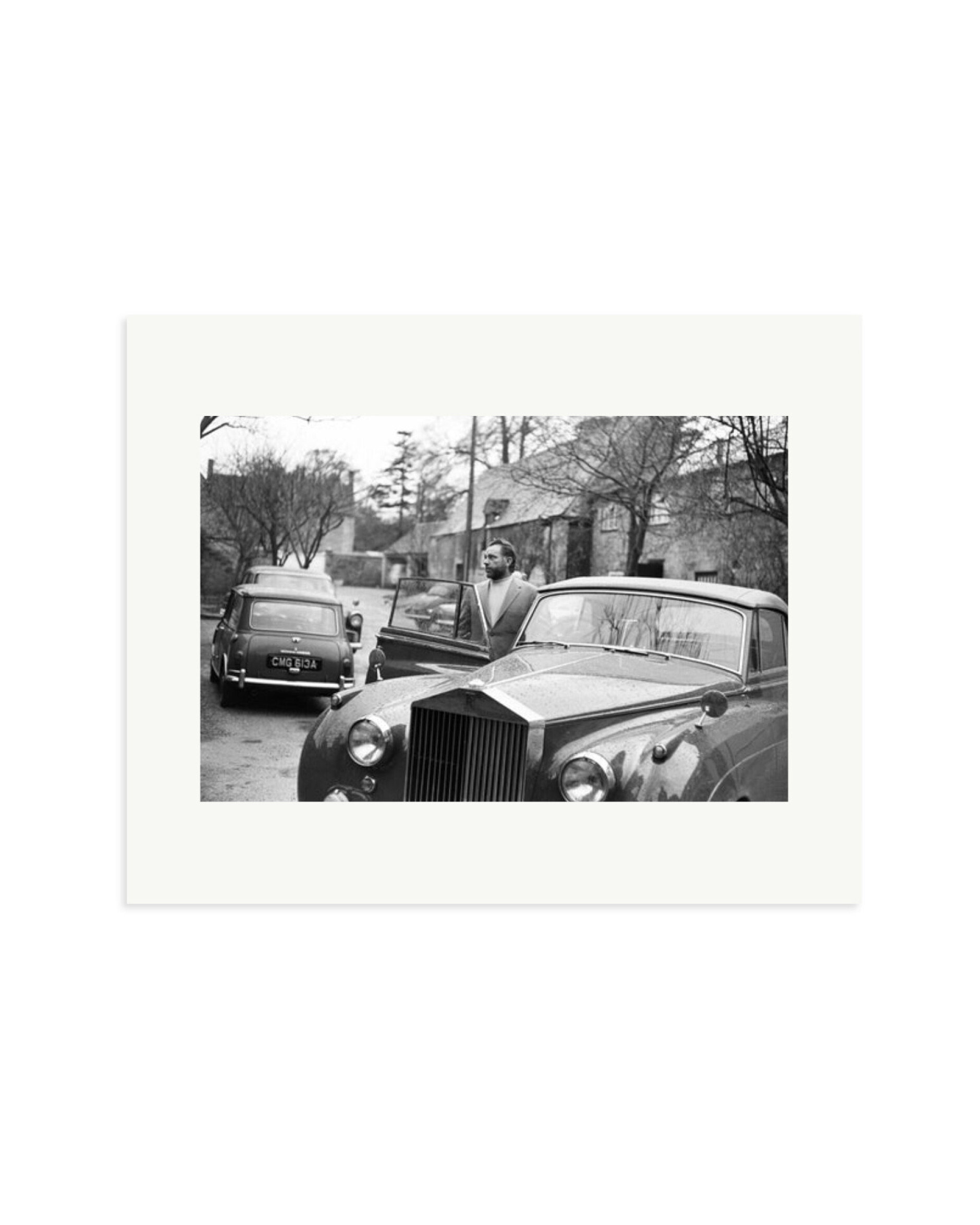 Burton getting into his Rolls Royce Print Only / Medium