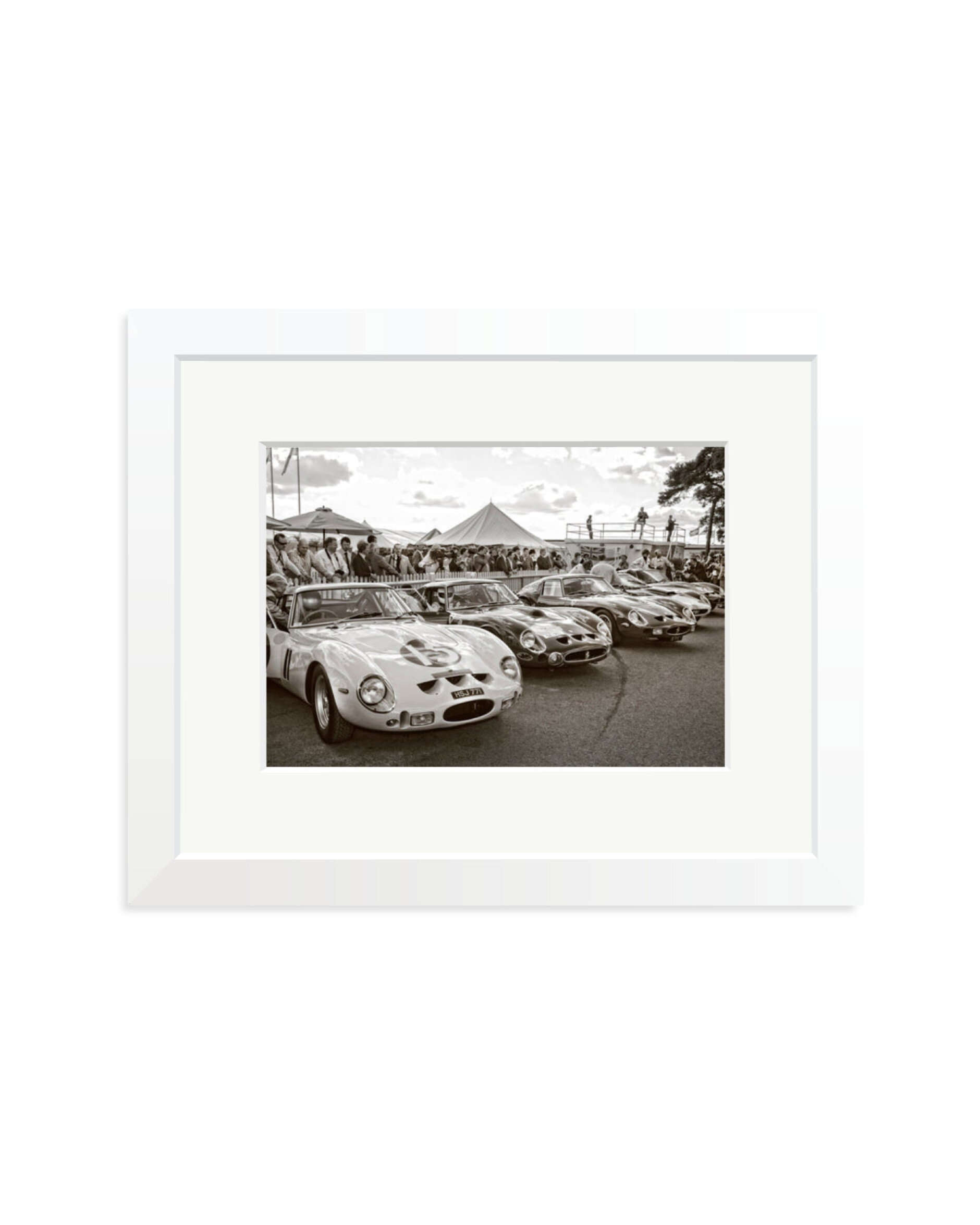 Goodwood Revival Ferarri 250 GTO's White / Small