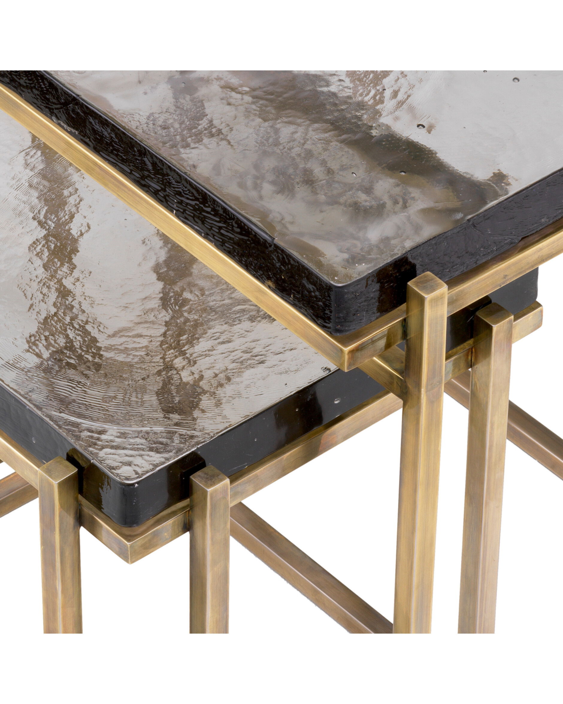 Niemeyer Side Table Vintage Brass Set of 2