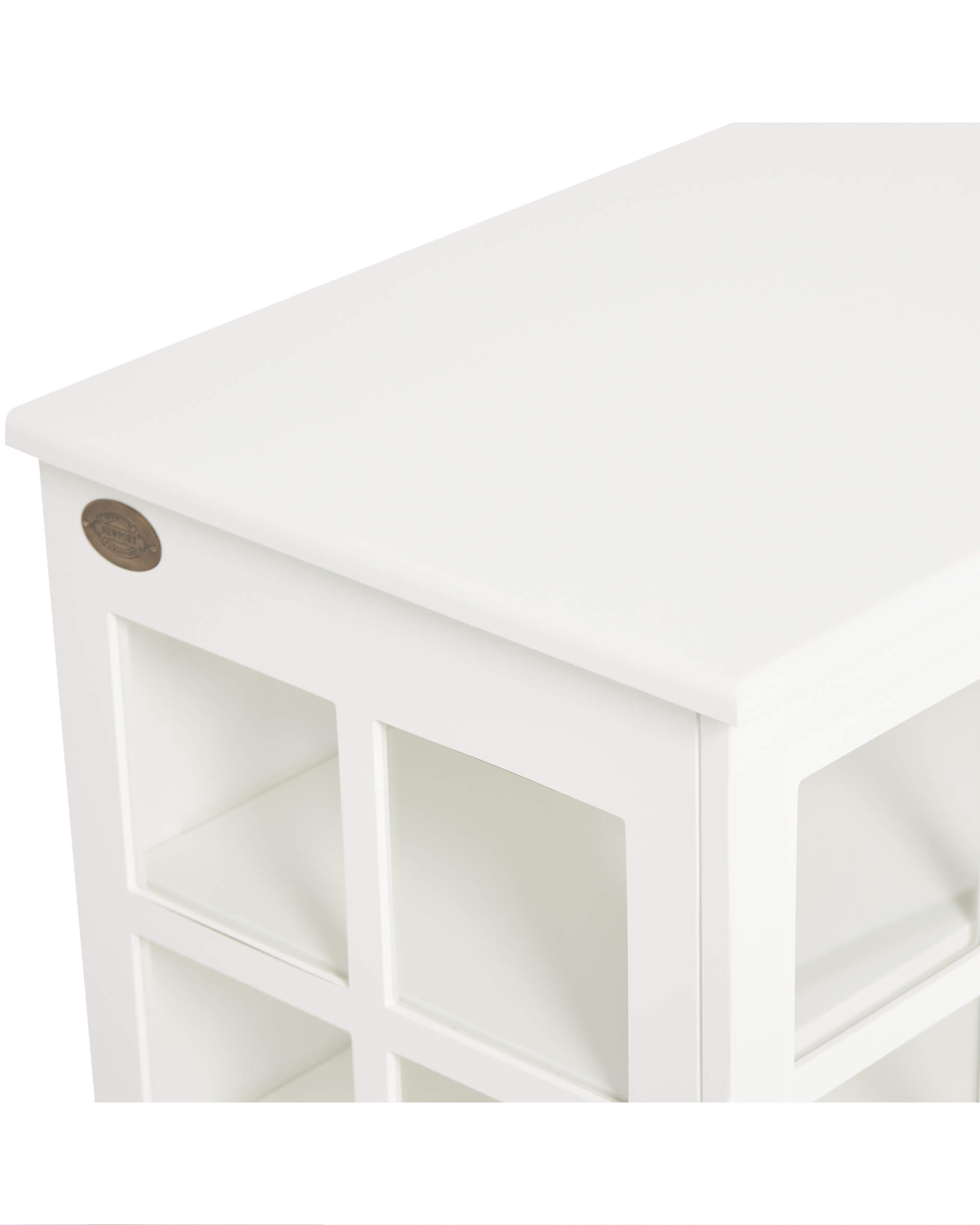 Seethrough skåp classic white