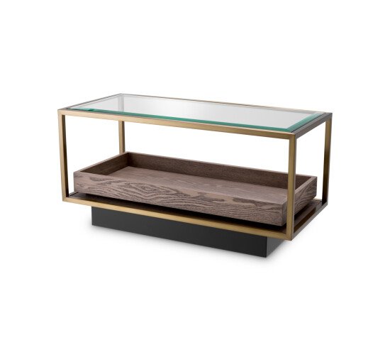 Brushed Brass - Roxton side table bronze finish