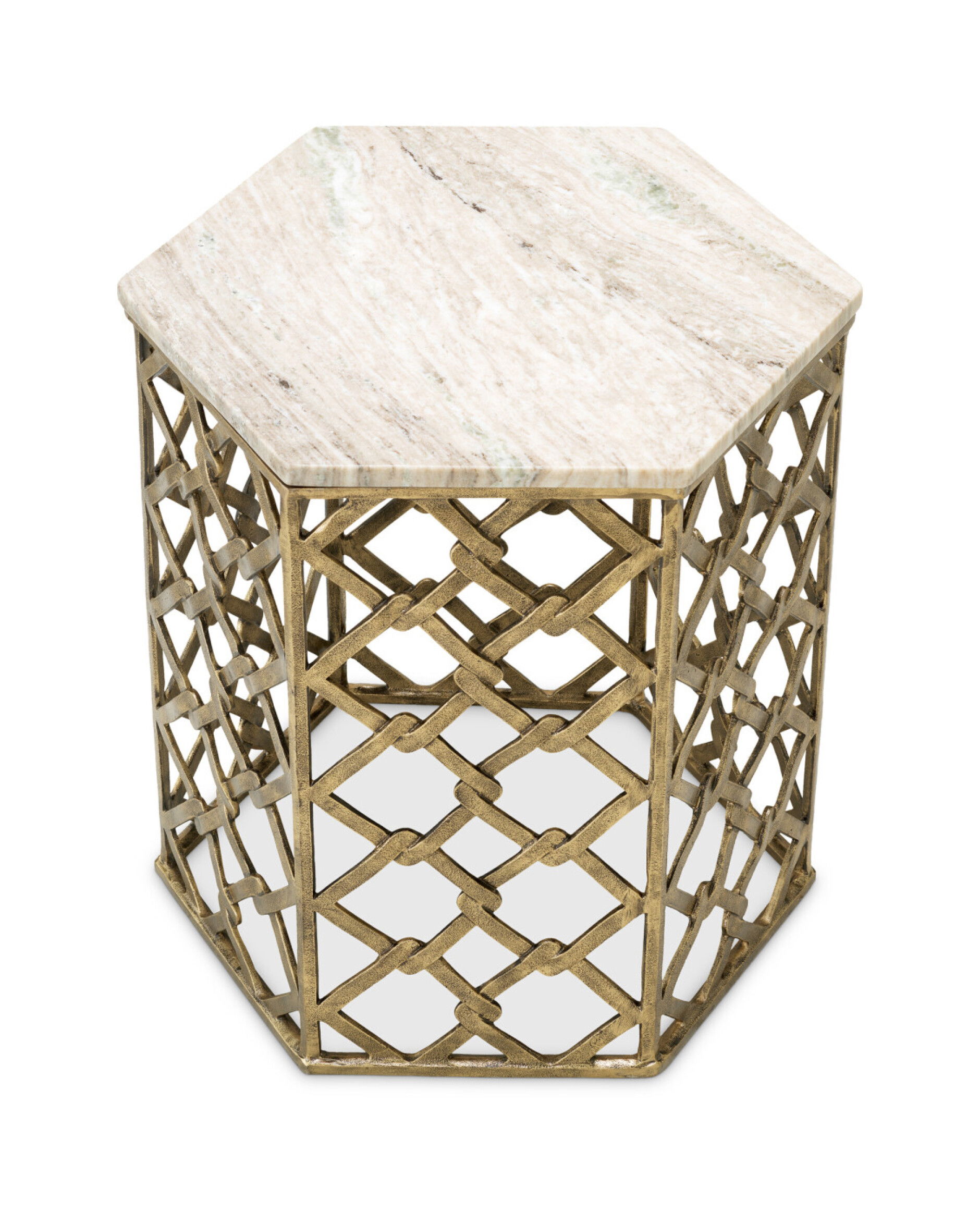 Stratham bijzettafel antiek messing