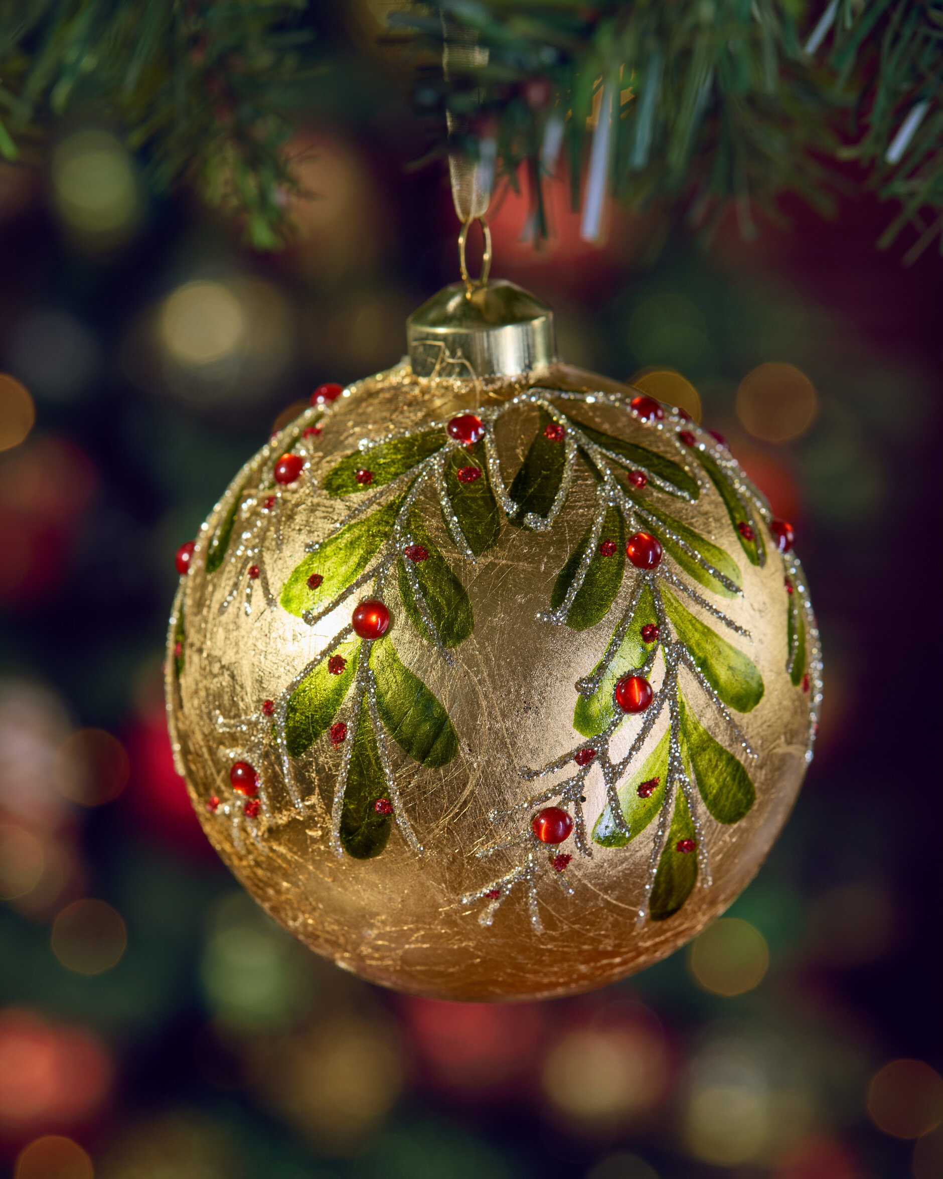 Adeline Weihnachtskugel gold 10 cm