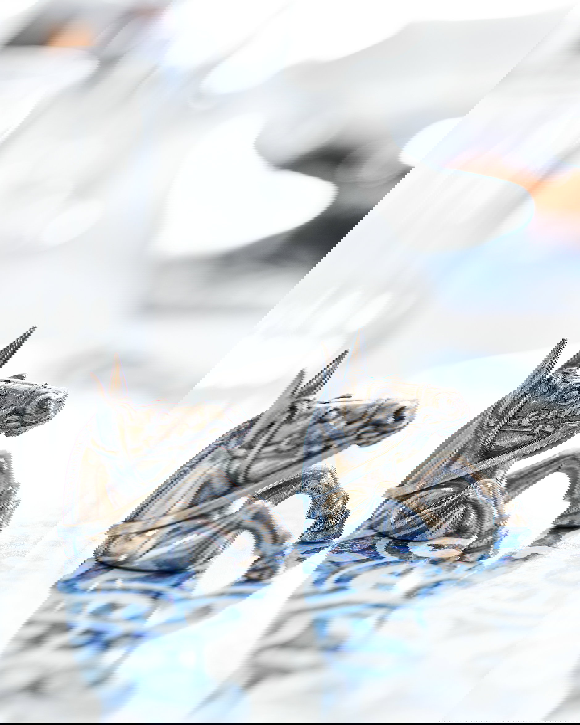 Hästar salt- och pepparkar tenn