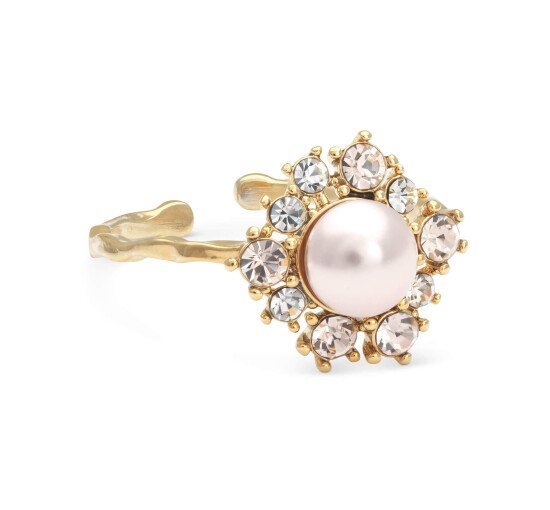 null - Emily pearl ring ivory