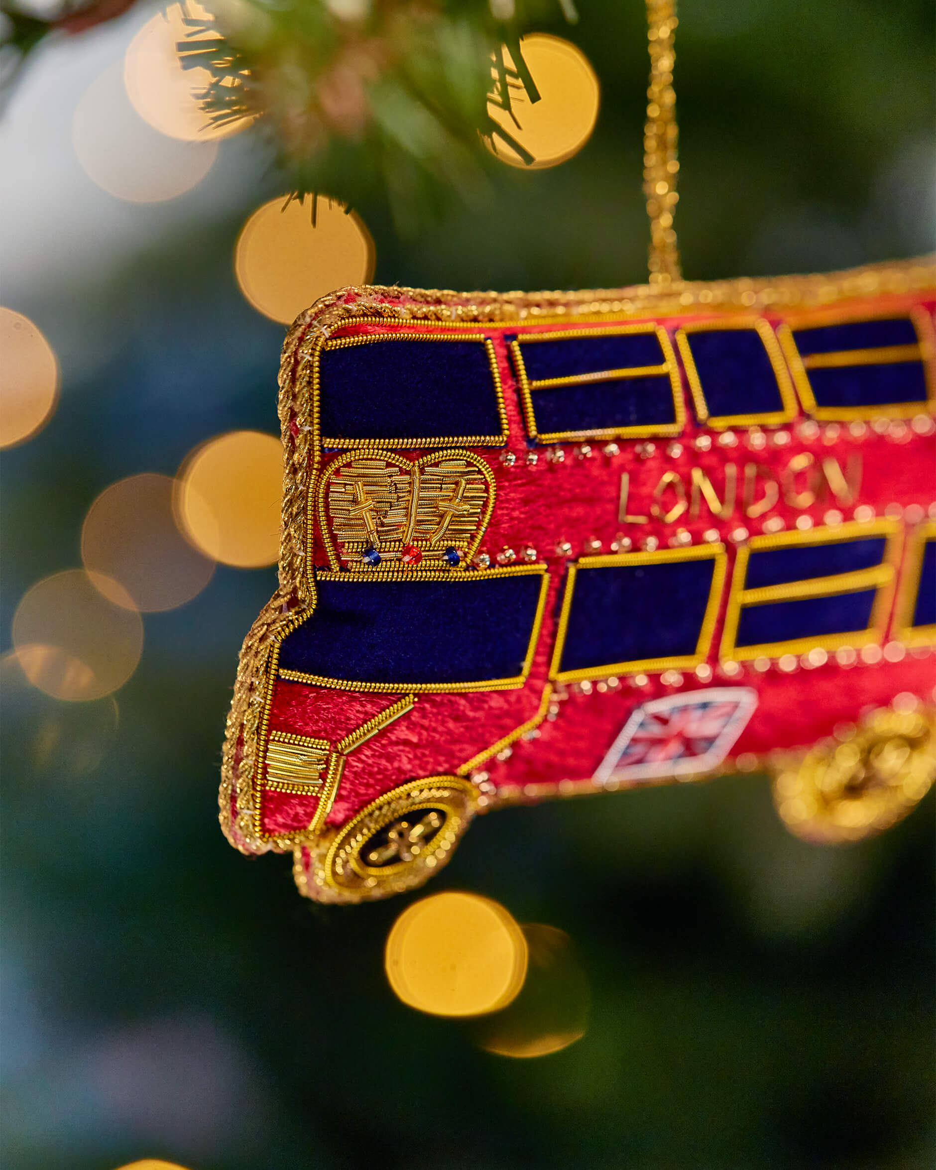 Wellington buss julgransdekoration röd