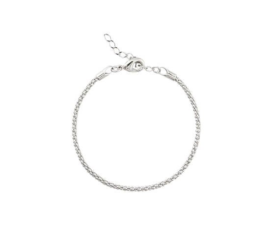 Rhodium - Petite Rope Bracelet