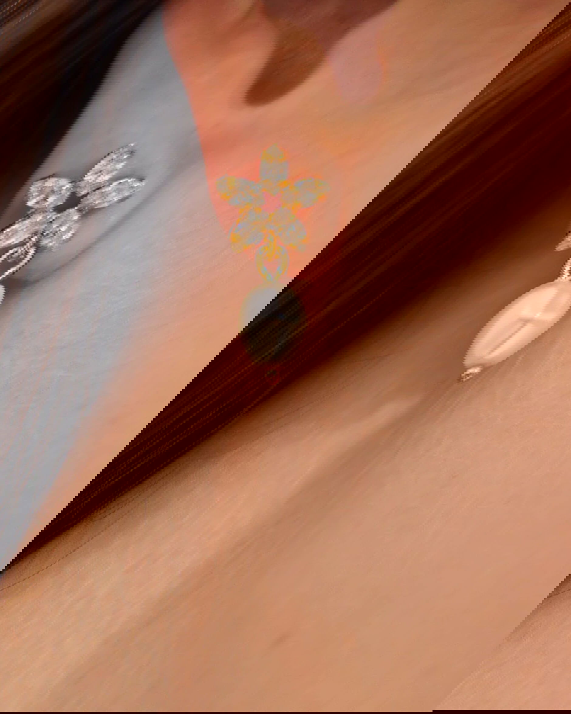 Emmy korvakorut pearl/crystal