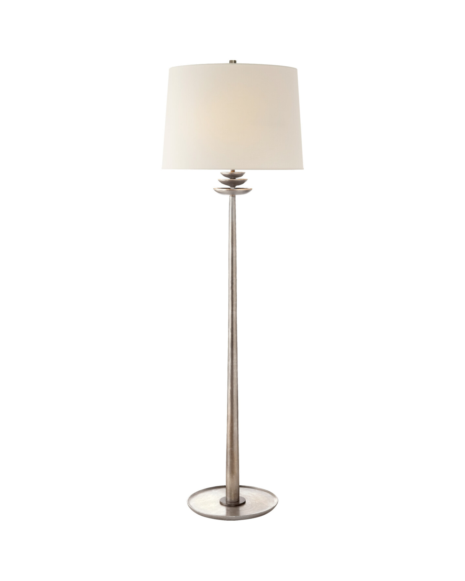Beaumont Floor Lamp Burnished Silver Leaf