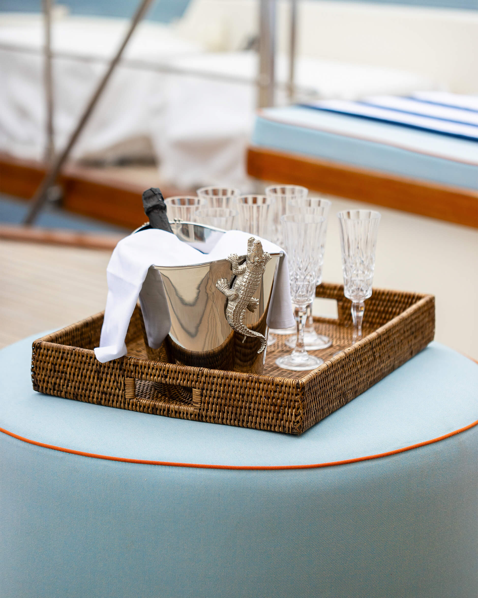 Antique Tablett Rattan