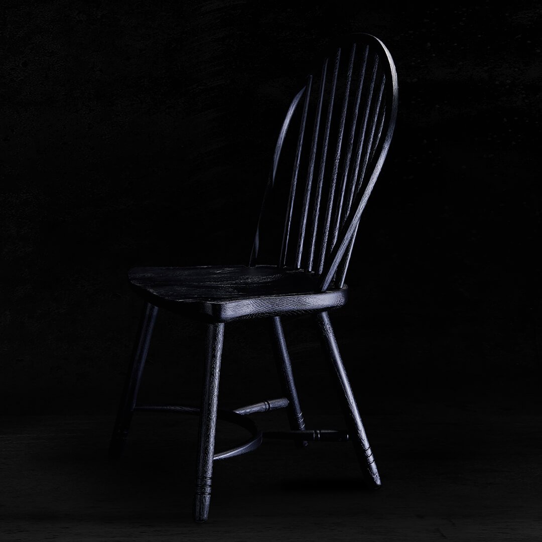 Newport Windsor spindle-backed chair, black