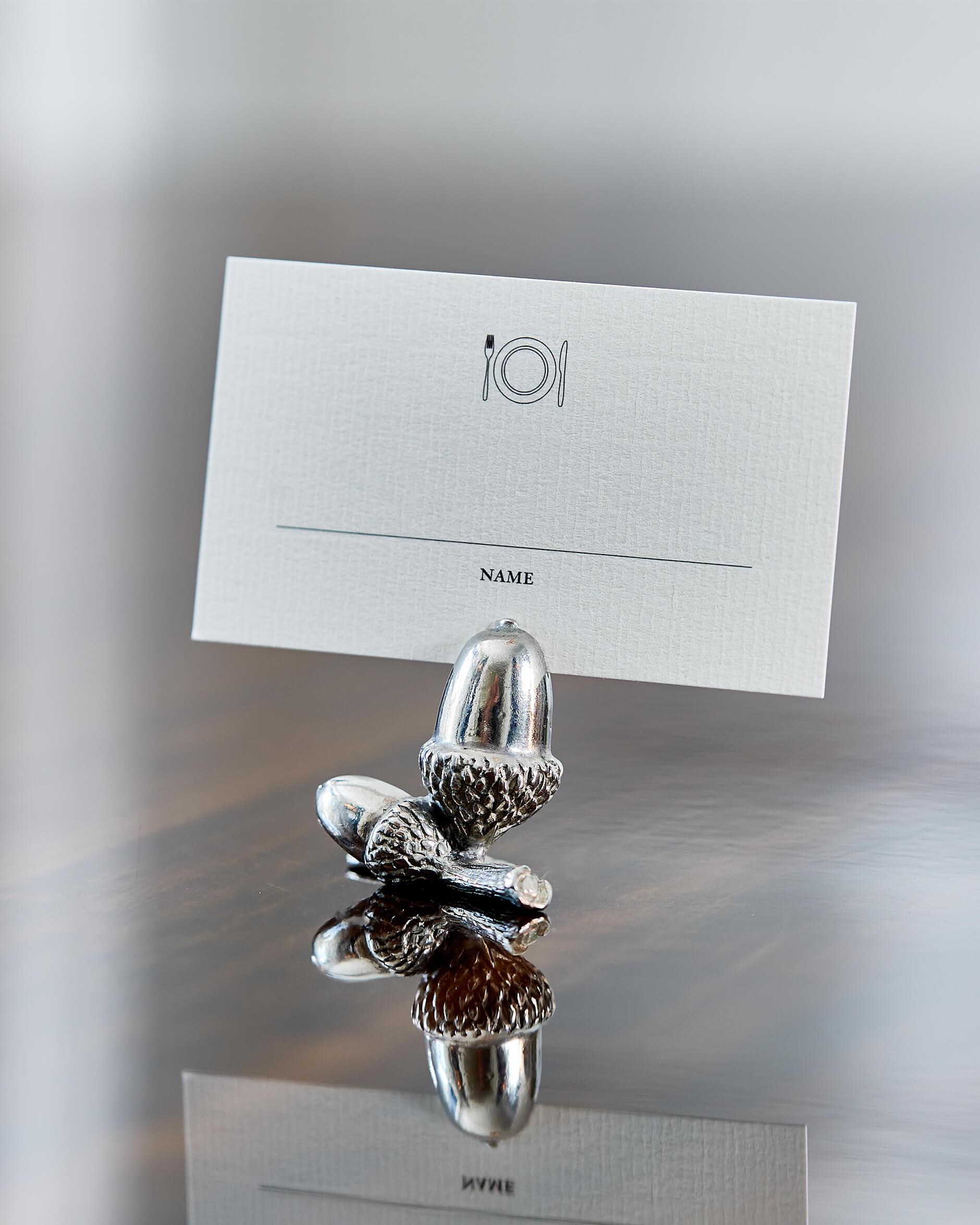 Ekollon placeringskortshållare tenn