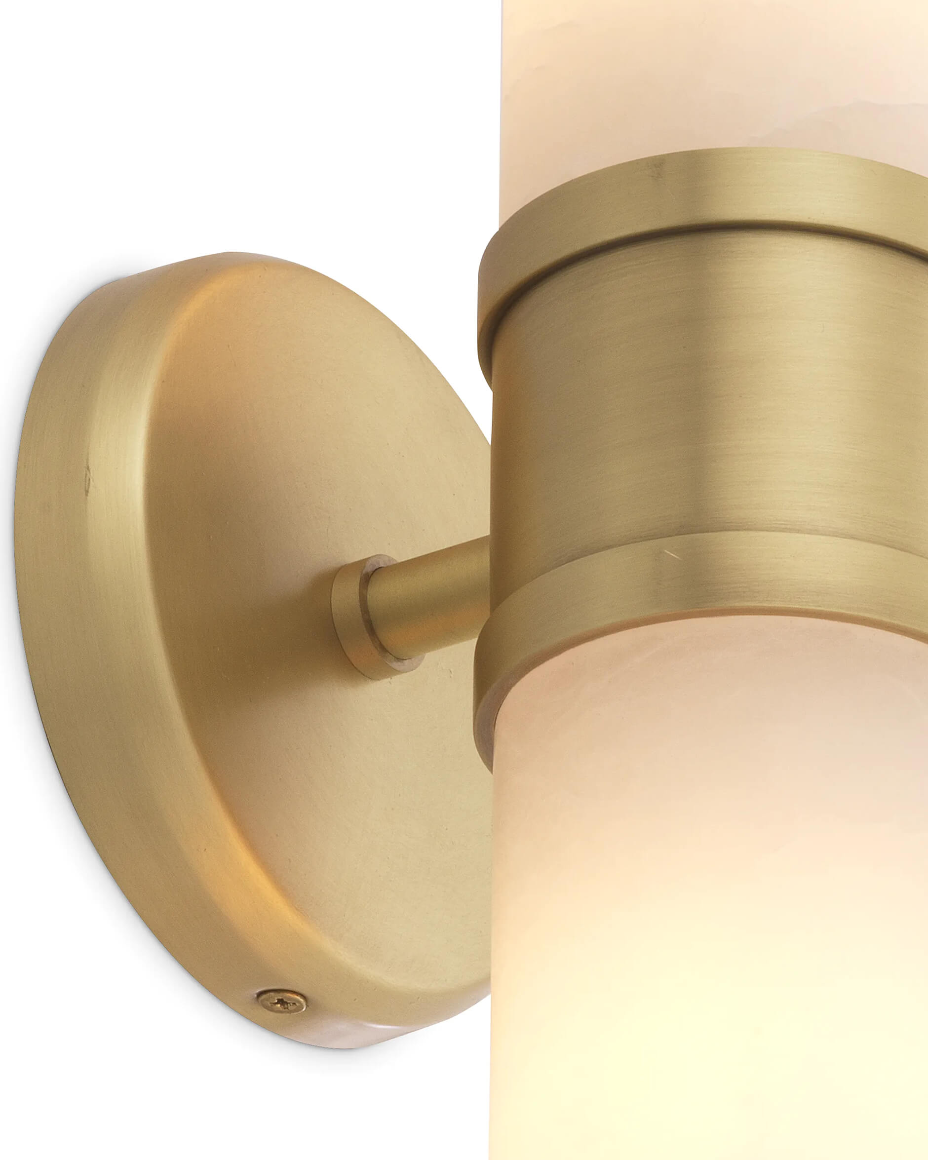 Claridges vägglampa antik mässing/alabaster dubbel