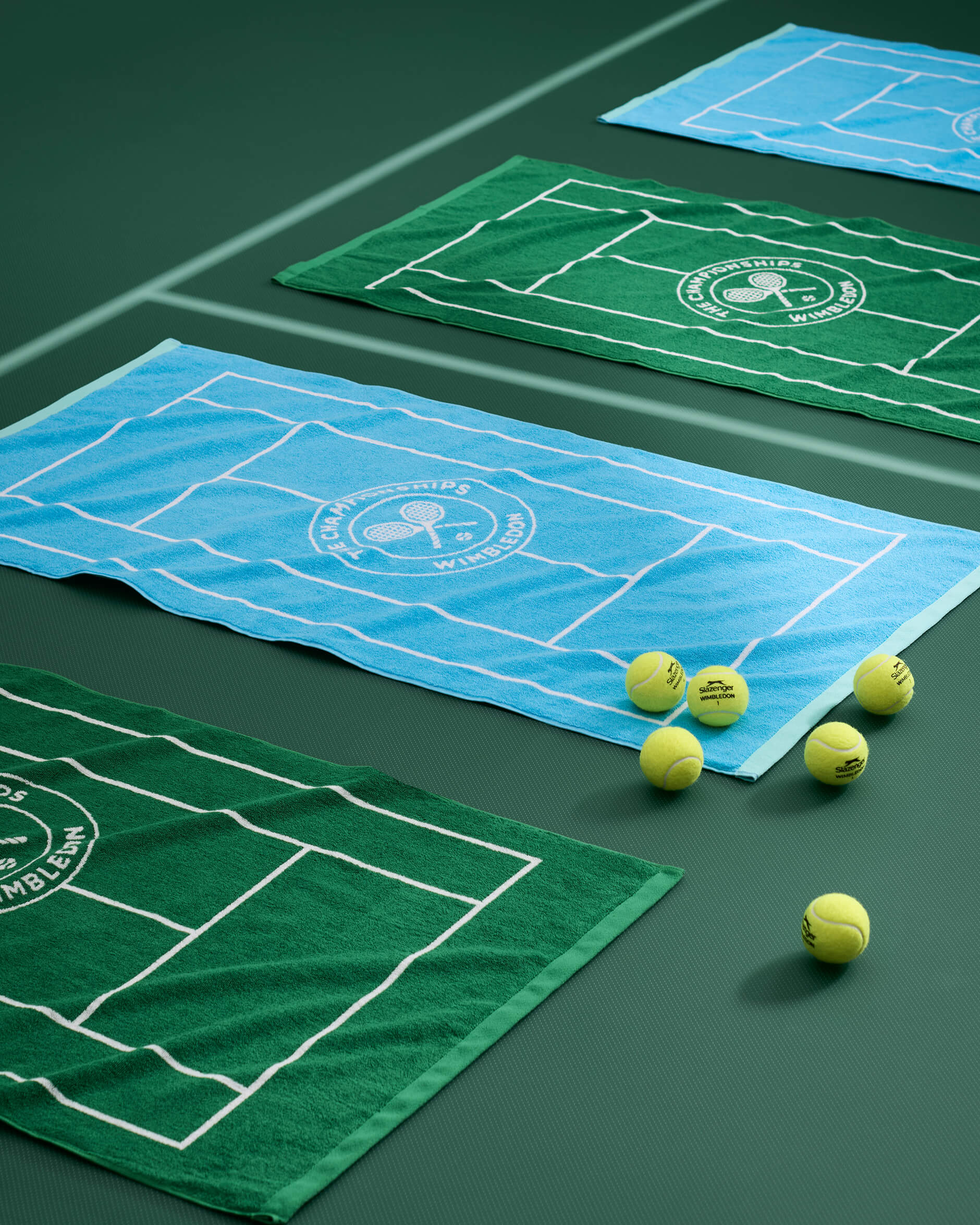 Wimbledon Tennis Court handduk blå