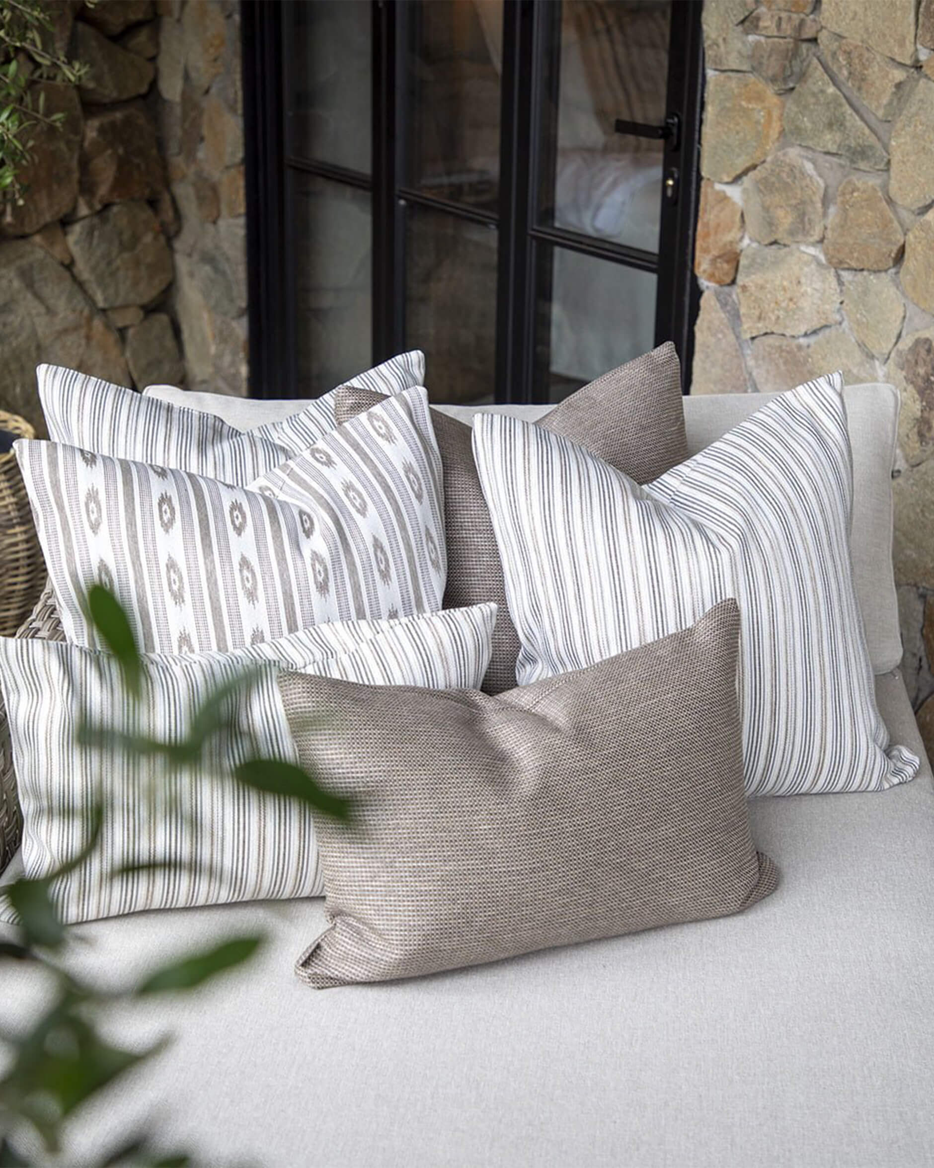 Montpellier kuddfodral randig