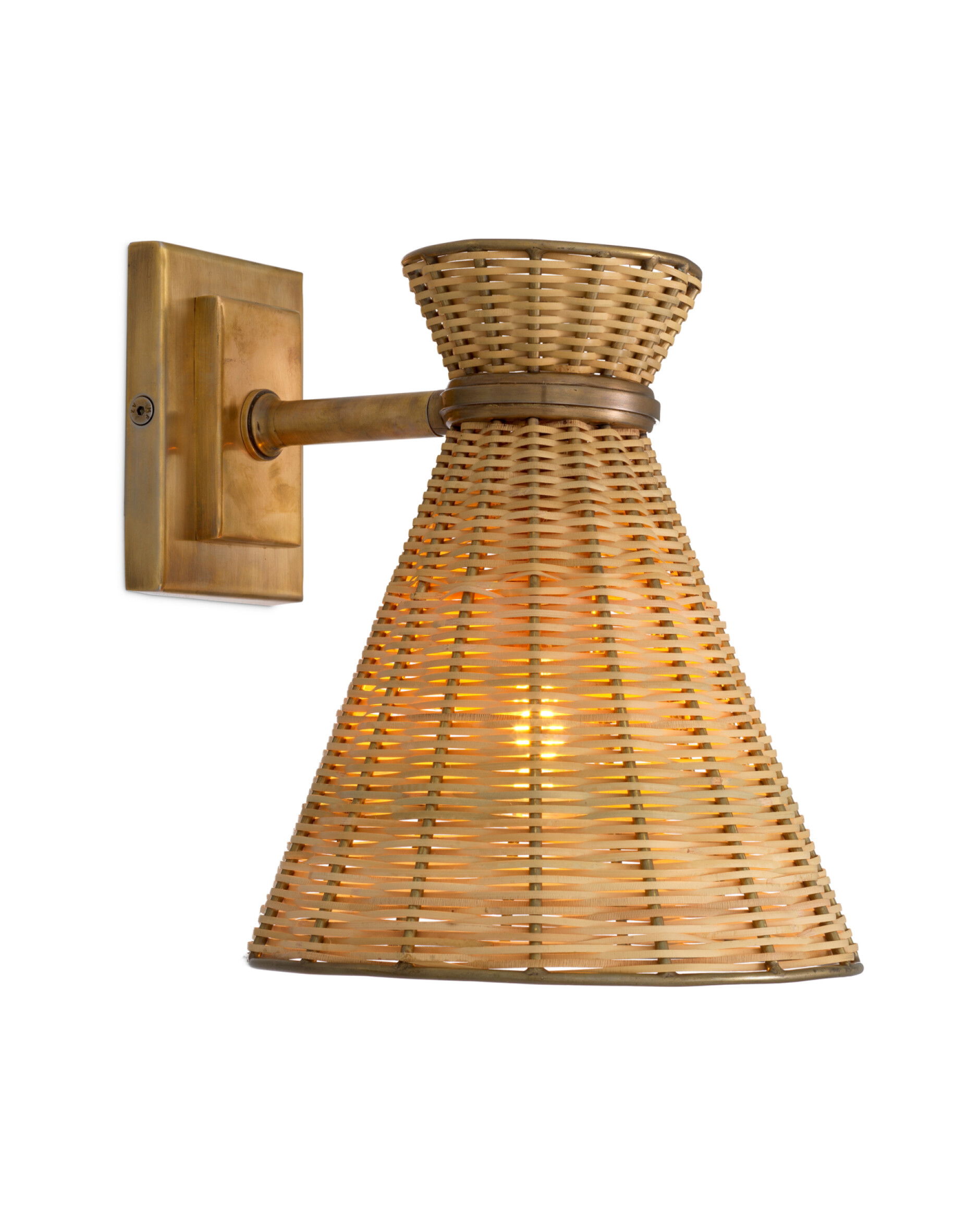 Kon tiki vägglampa beige