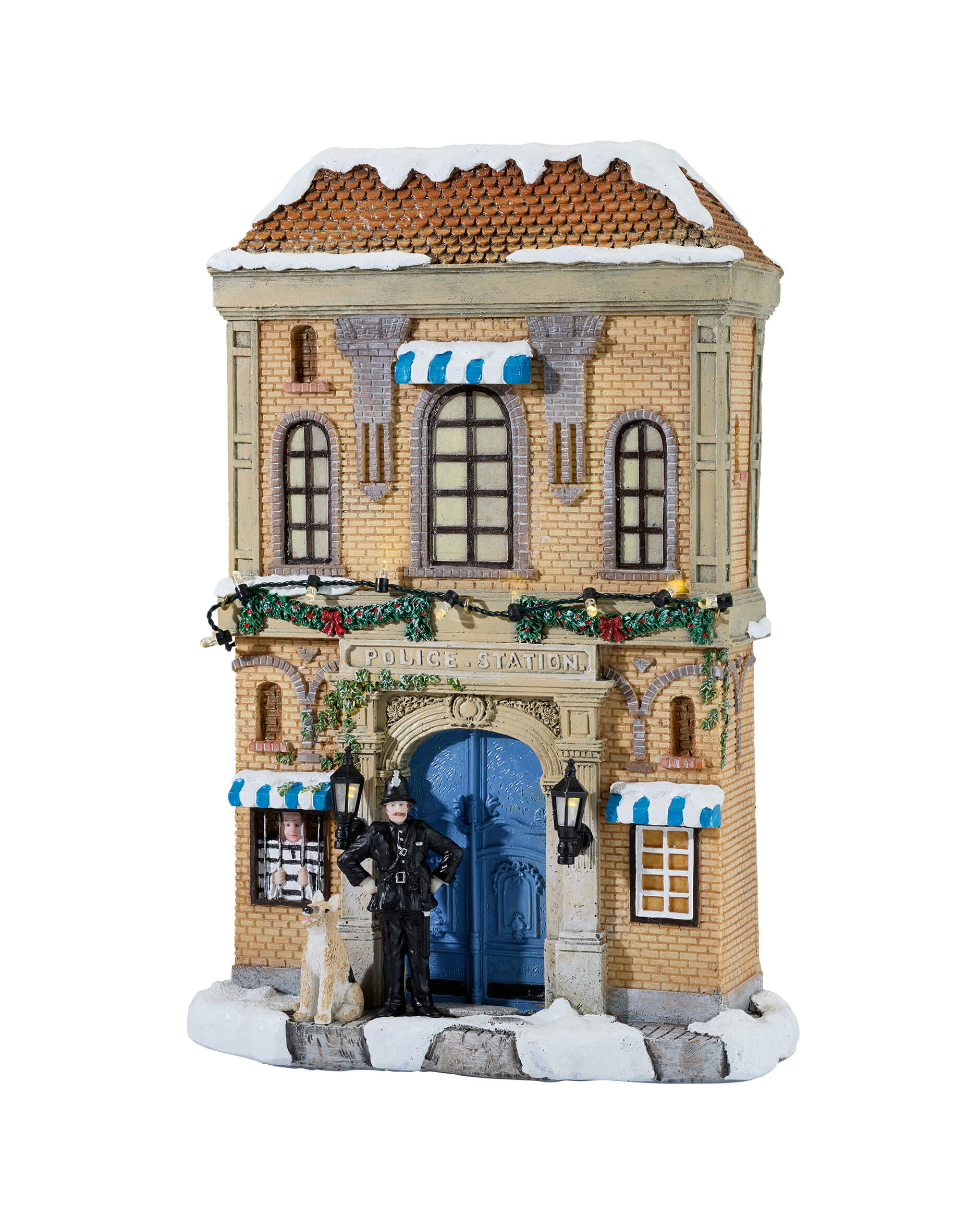 Calvin polisstation juldekoration