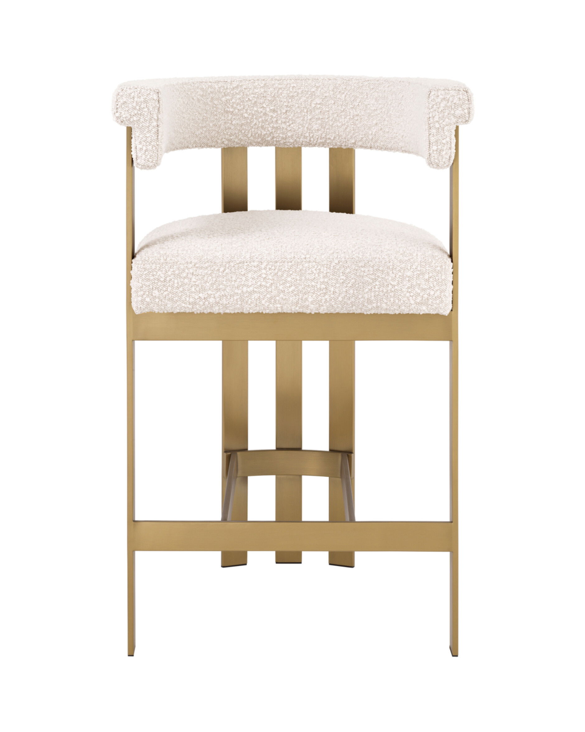 Clubhouse barstol bouclé cream