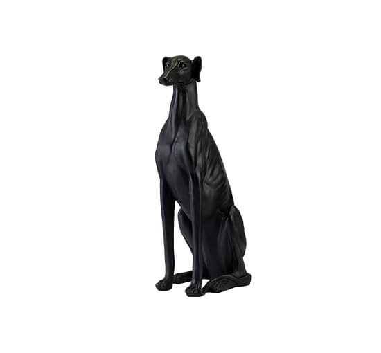 Anville greyhound skulptur sort