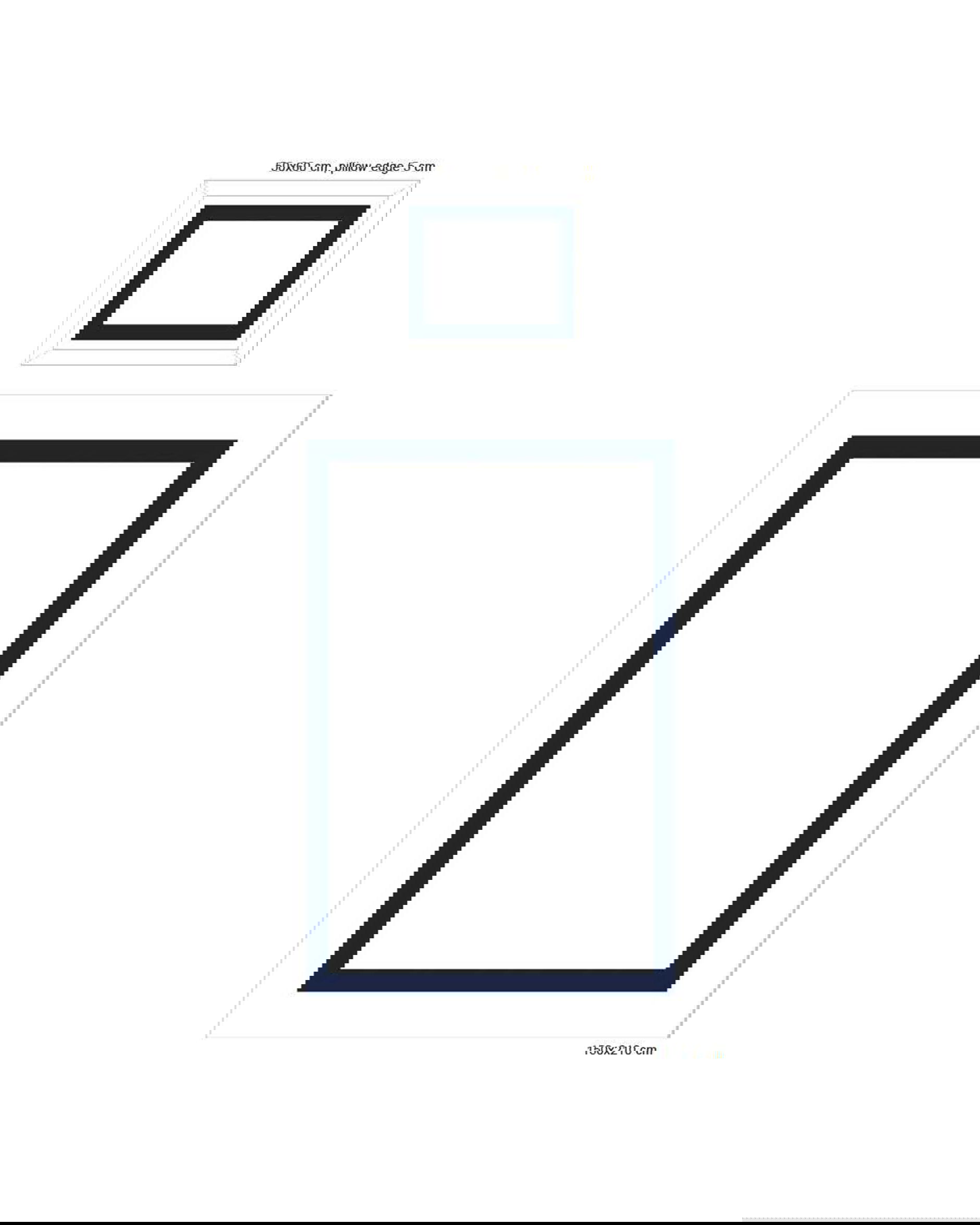 Mayfair örngott vit/blå