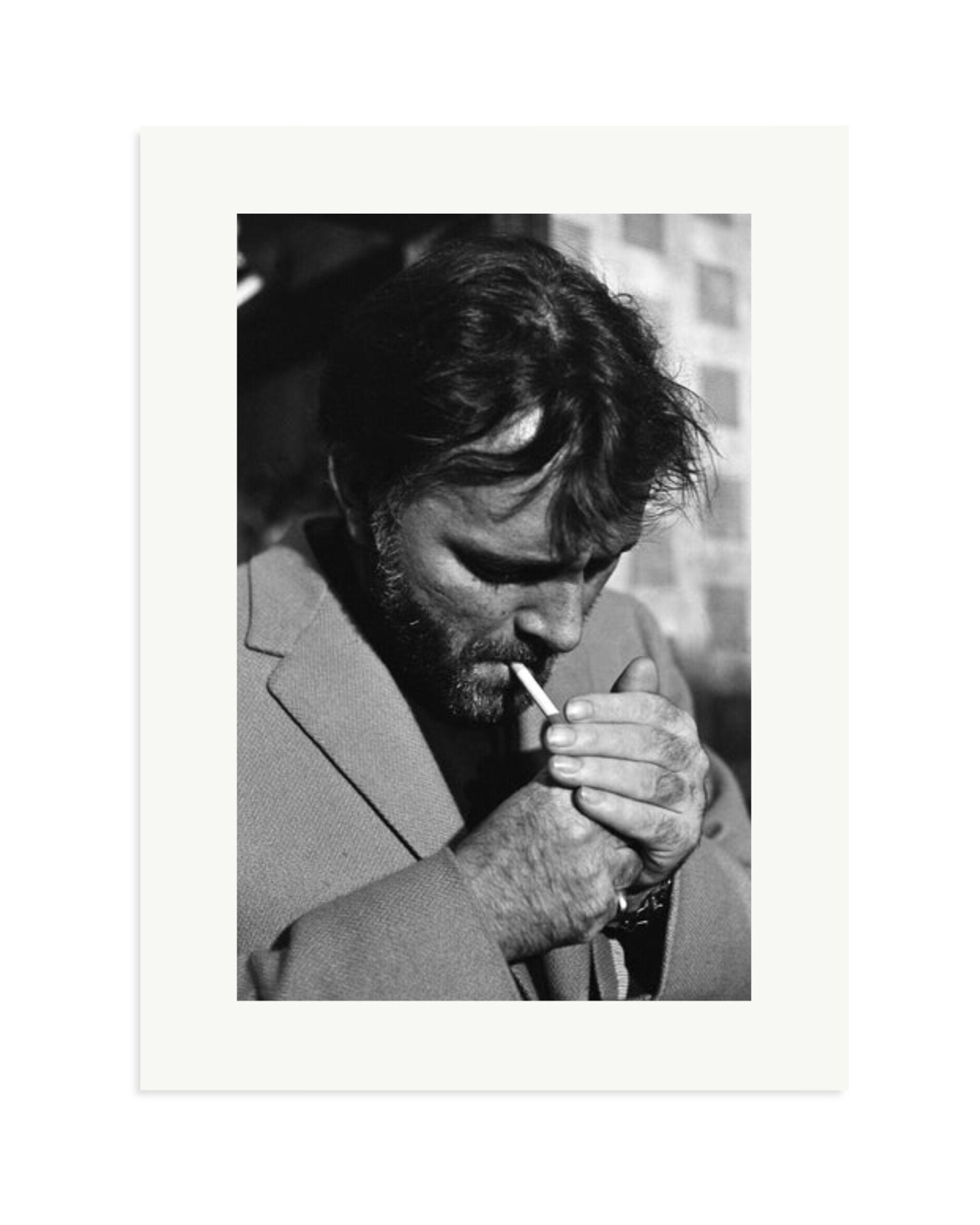 Burton lighting a cigarette Print Only / XL