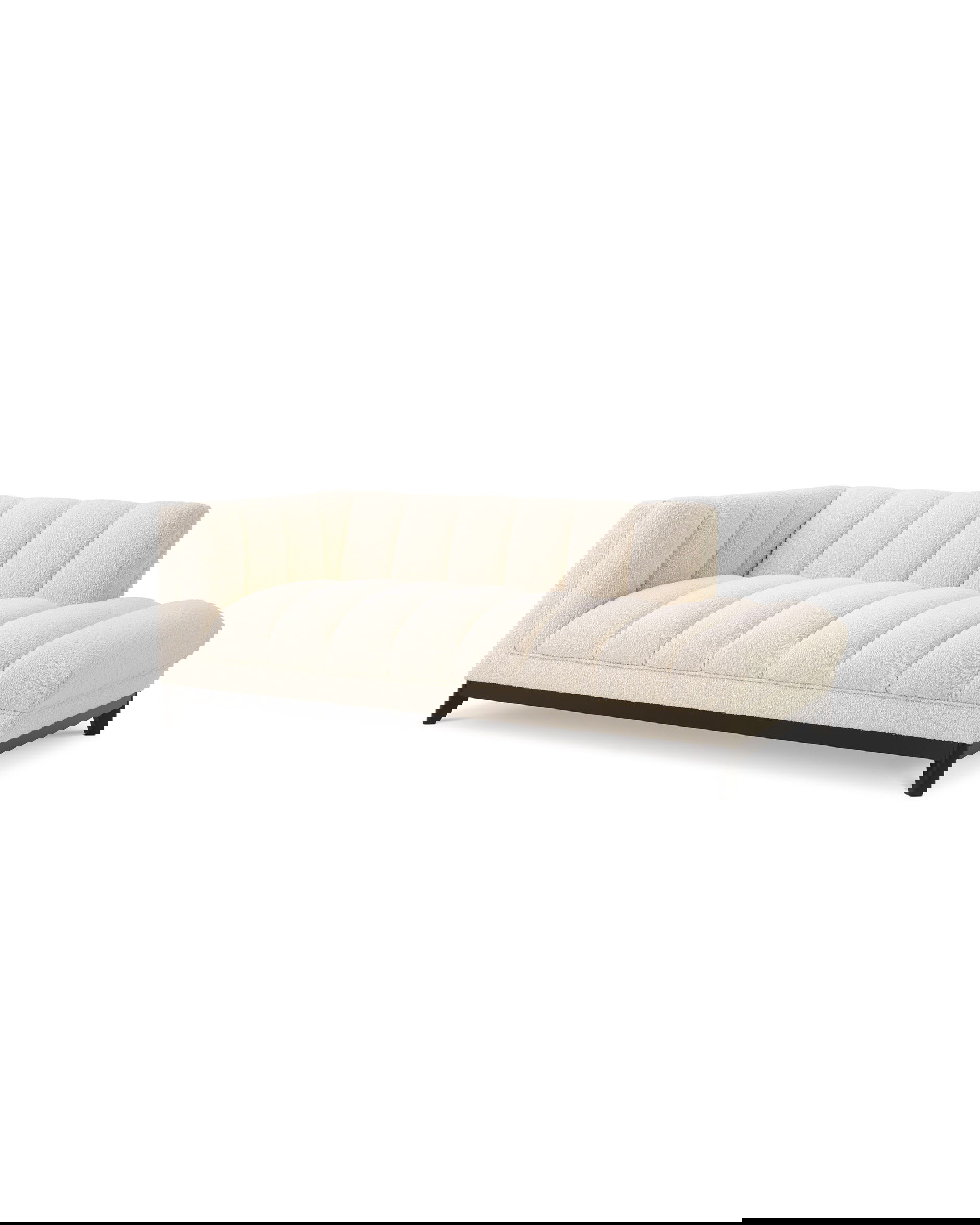 Ditmar sohva bouclé cream vasen