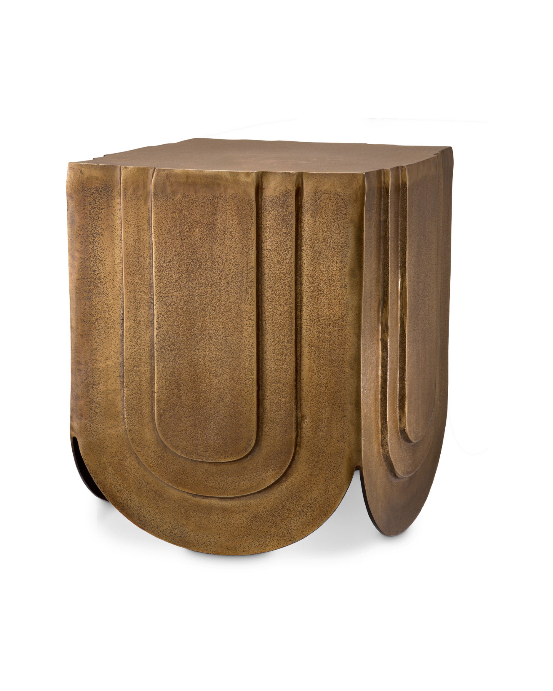 Gubbio Side Table Vintage Brass