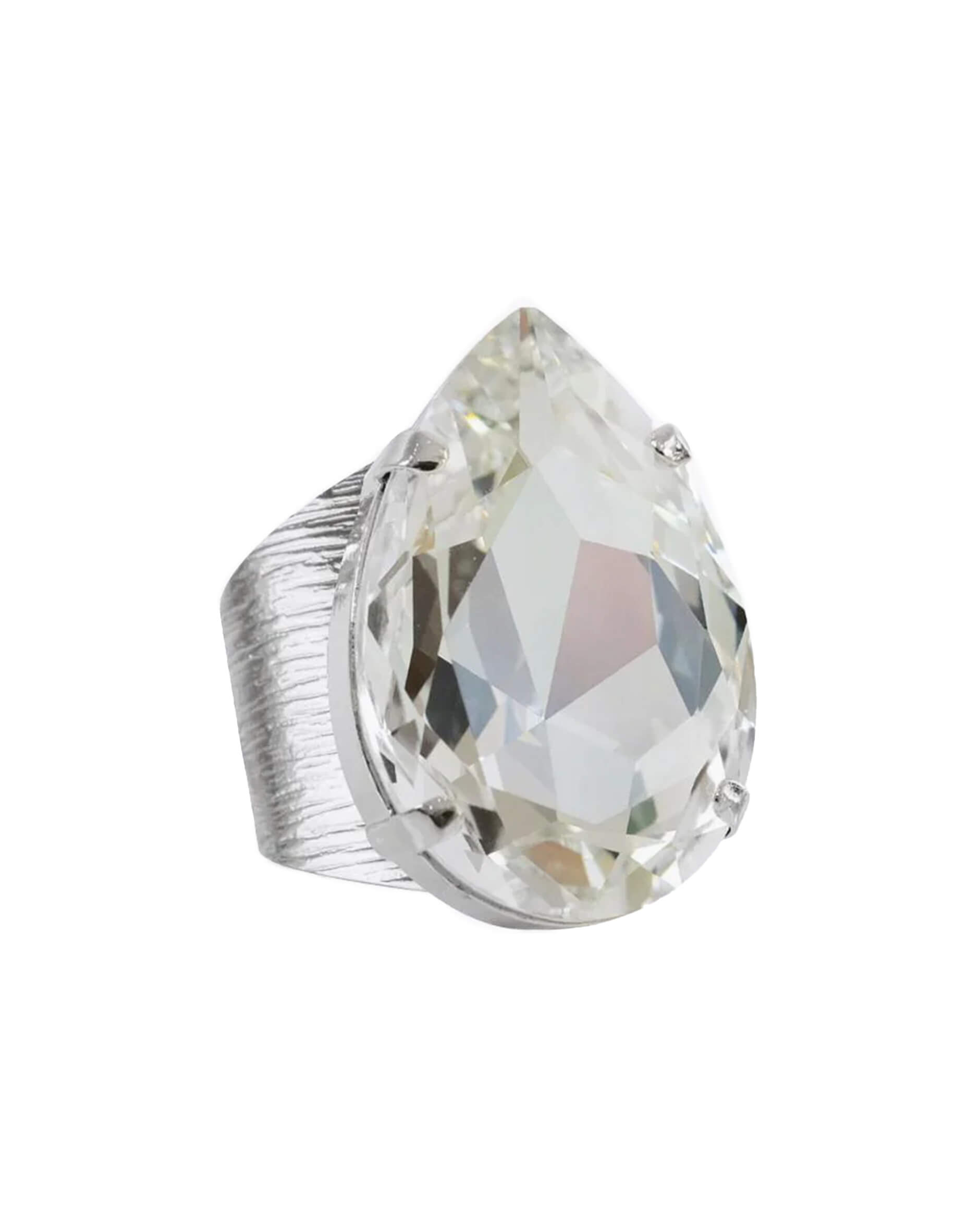 Perfect Drop ring crystal rhodium