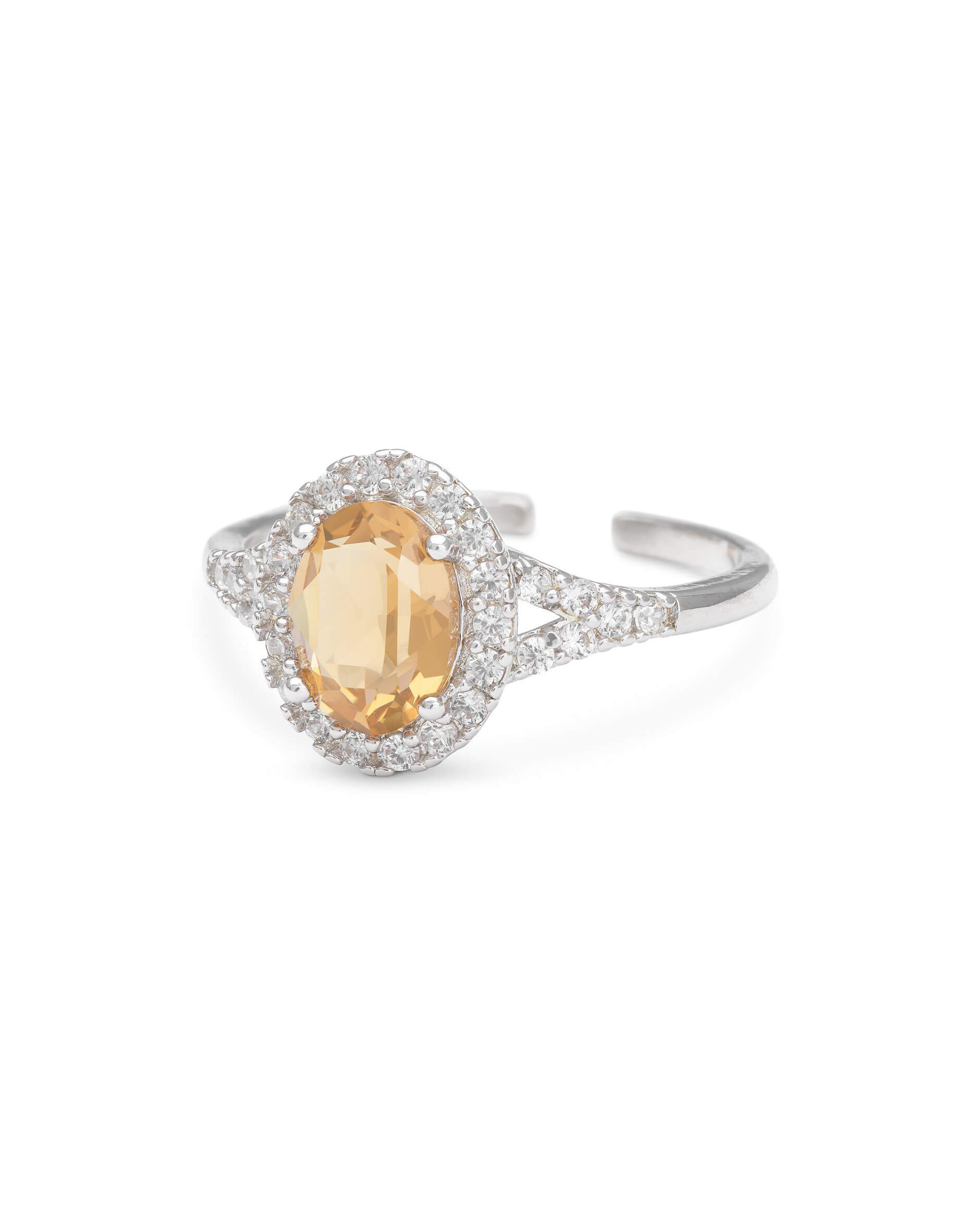 Luna Ring Golden Brown Topaz